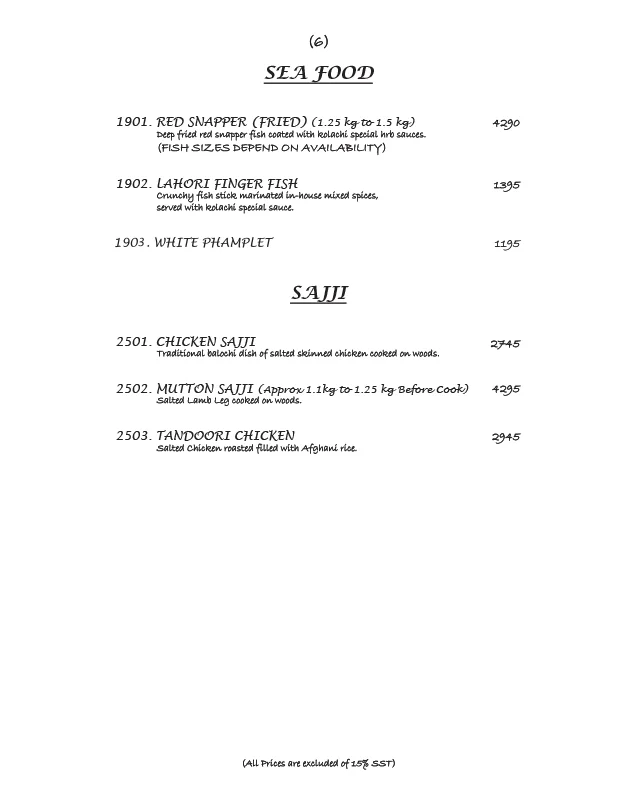Kolachi Menu 6
