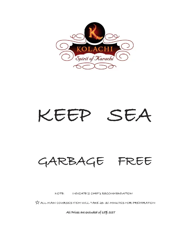 Kolachi Menu Front