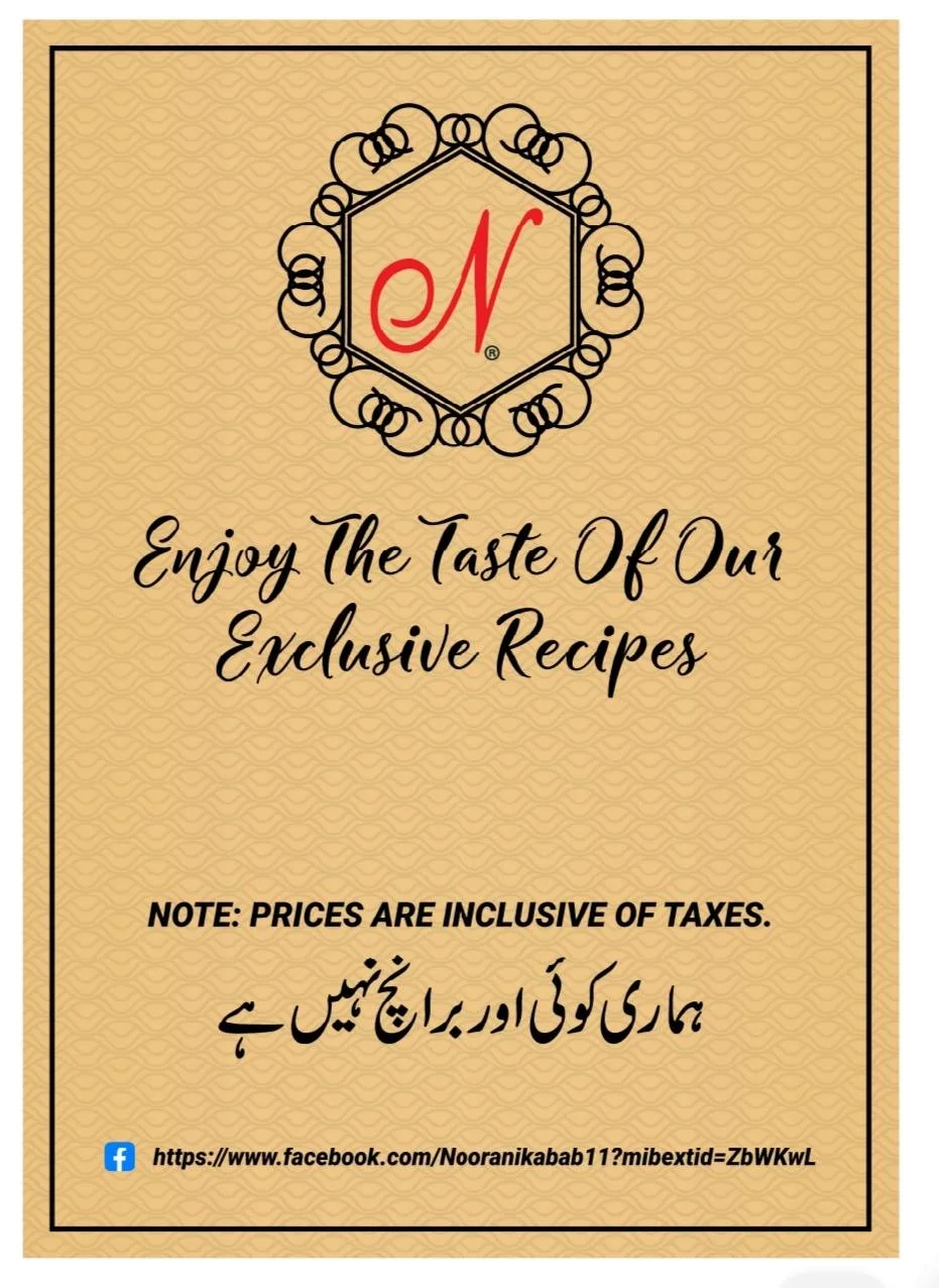 Noorani Kabab House Menu
