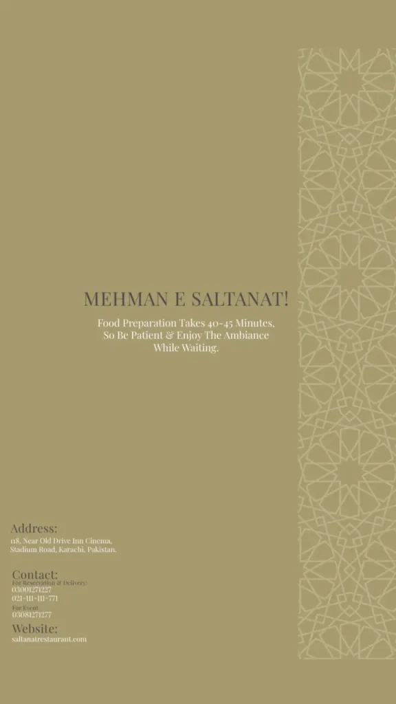 Saltanat Menu 5