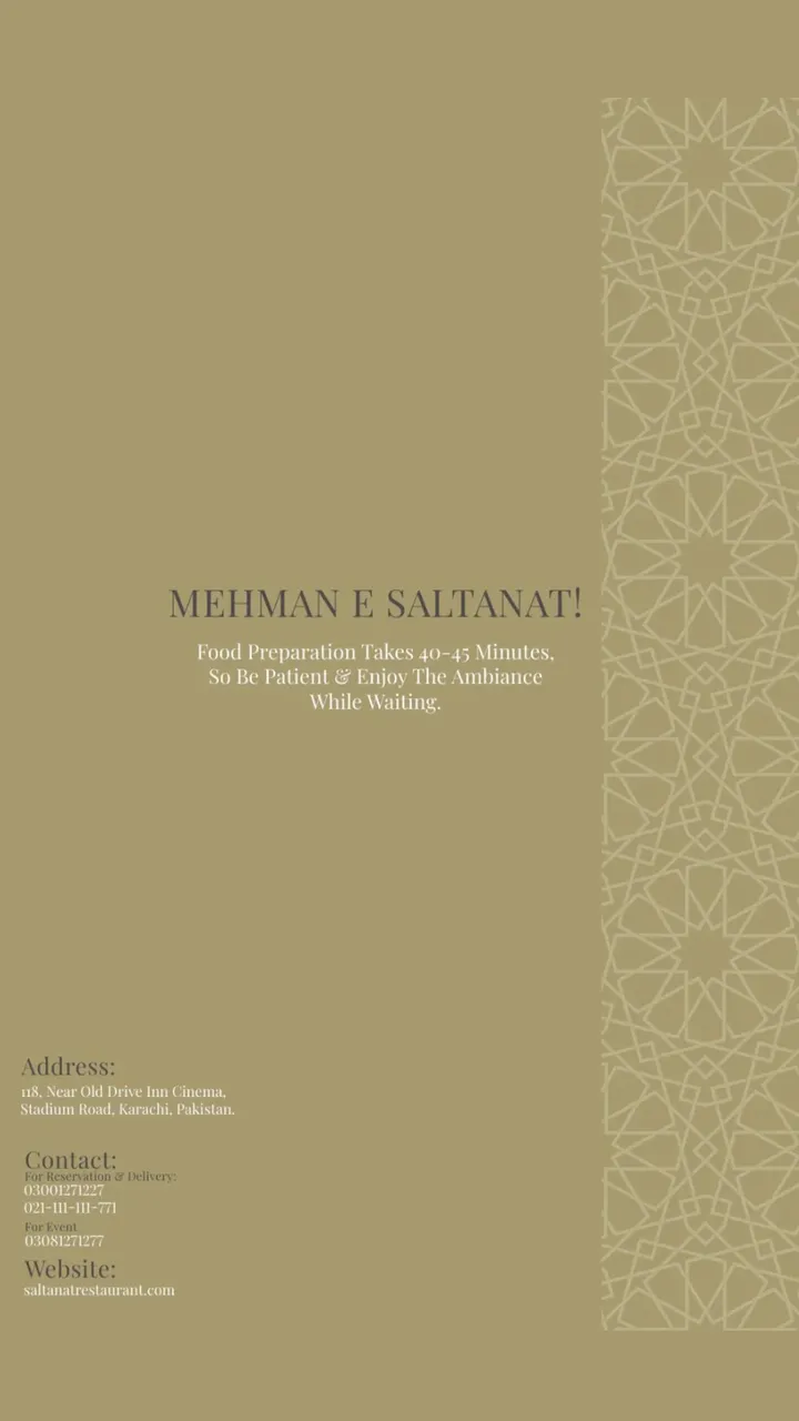 Saltanat Menu 5