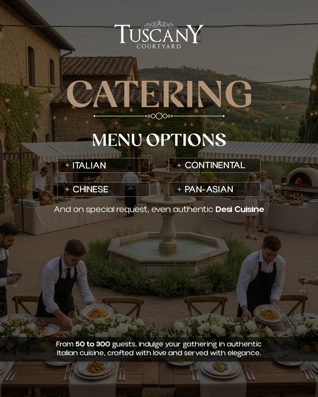 Tuscany Courtyard Catering Menu
