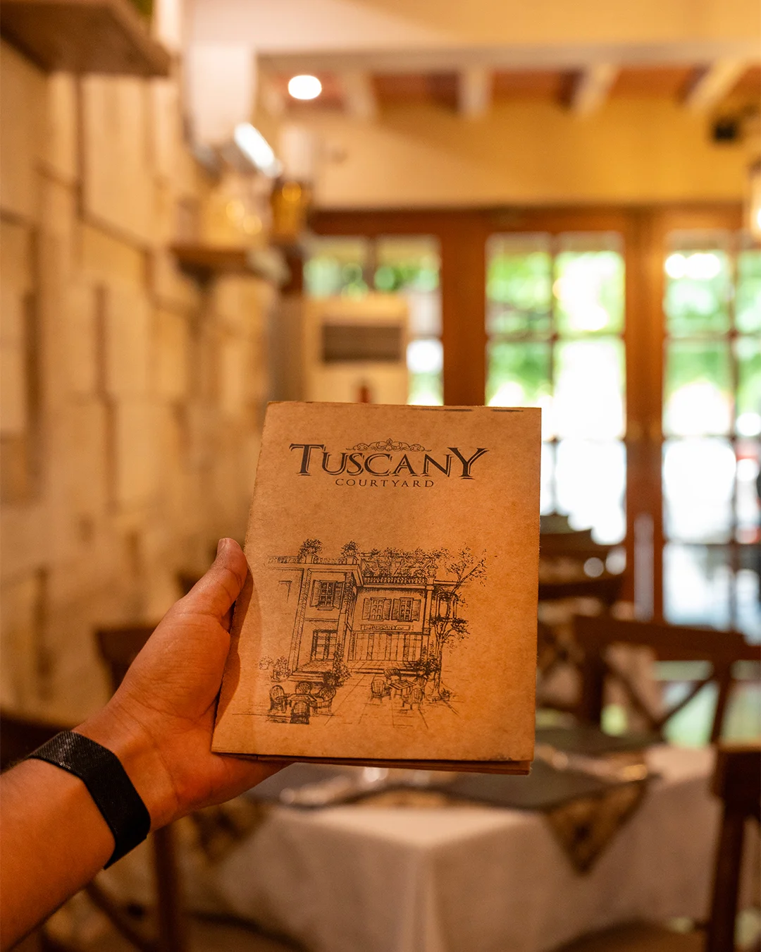 Tuscany Courtyard Menu Front
