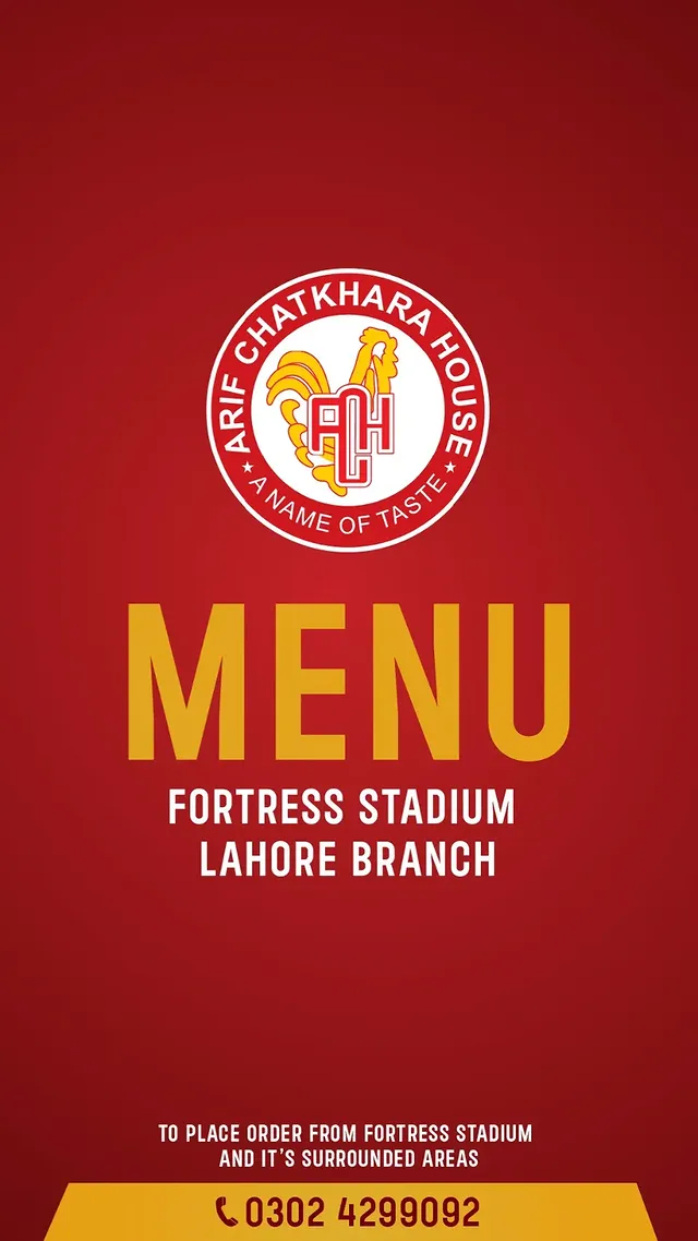 Arif Chatkhara House Fortress Branch Menu 1