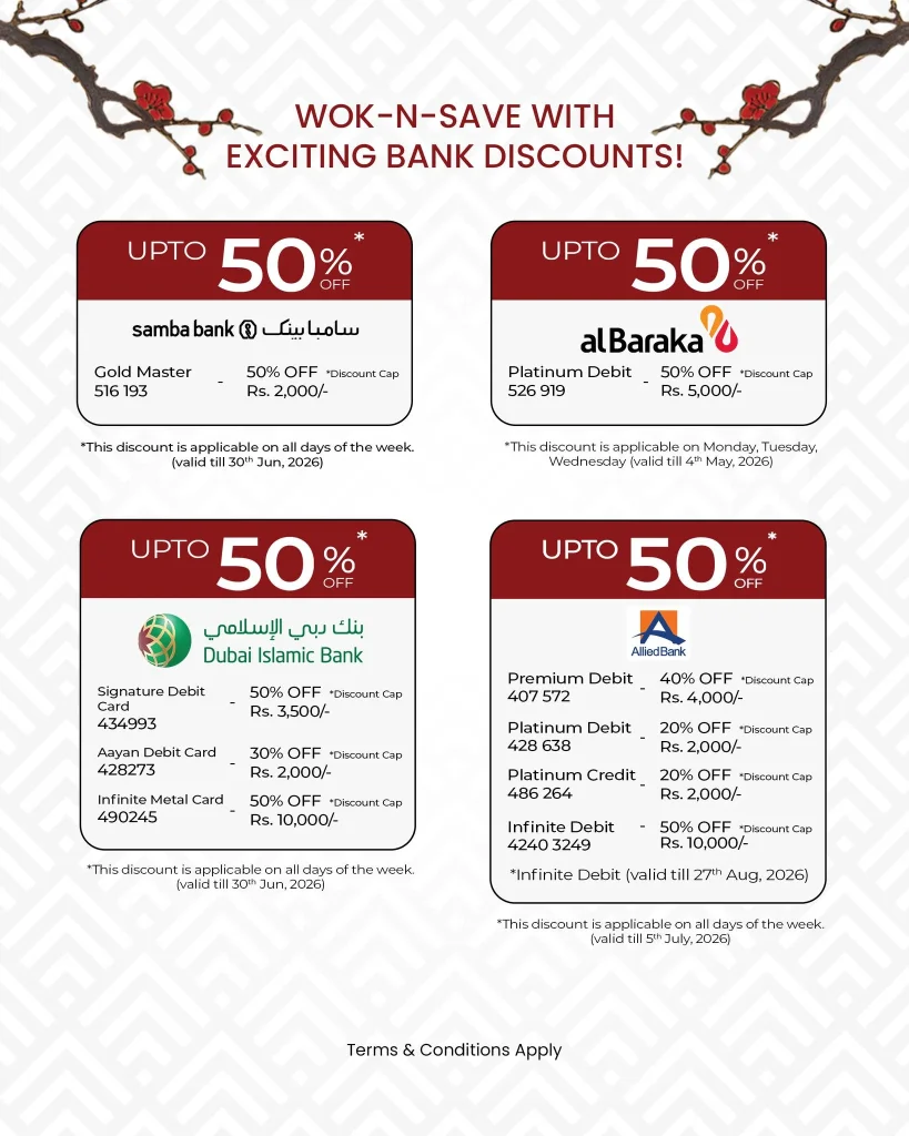Asian Wok Islamabad Bank Discount 4