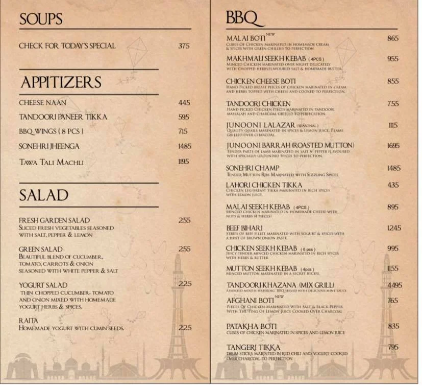 Junoon Restaurant Menu 3