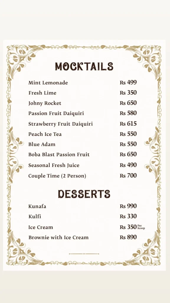 Khan Sahab Restaurant Menu 10