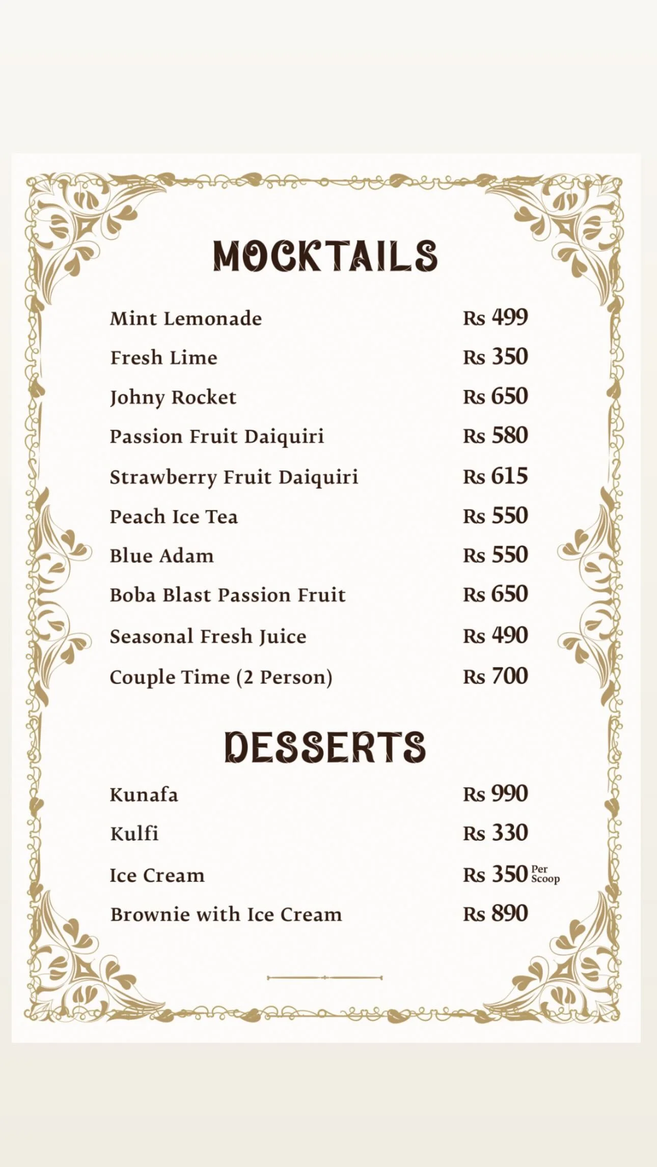Khan Sahab Restaurant Menu 10