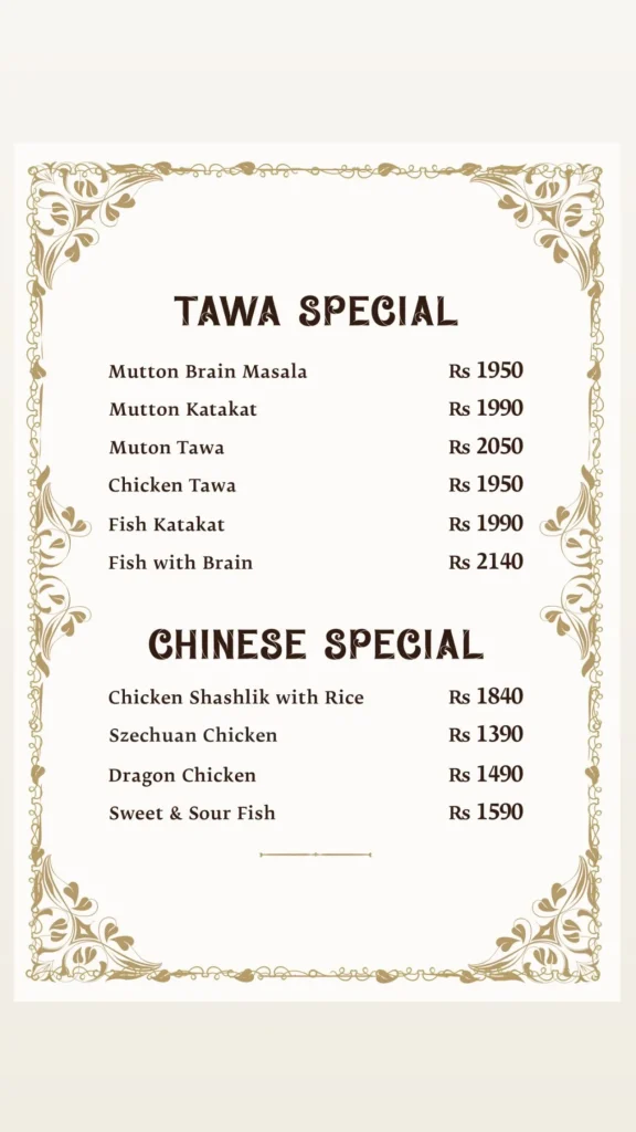 Khan Sahab Restaurant Menu 12