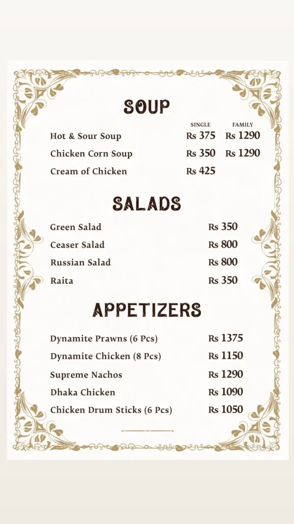 Khan Sahab Restaurant Menu 2