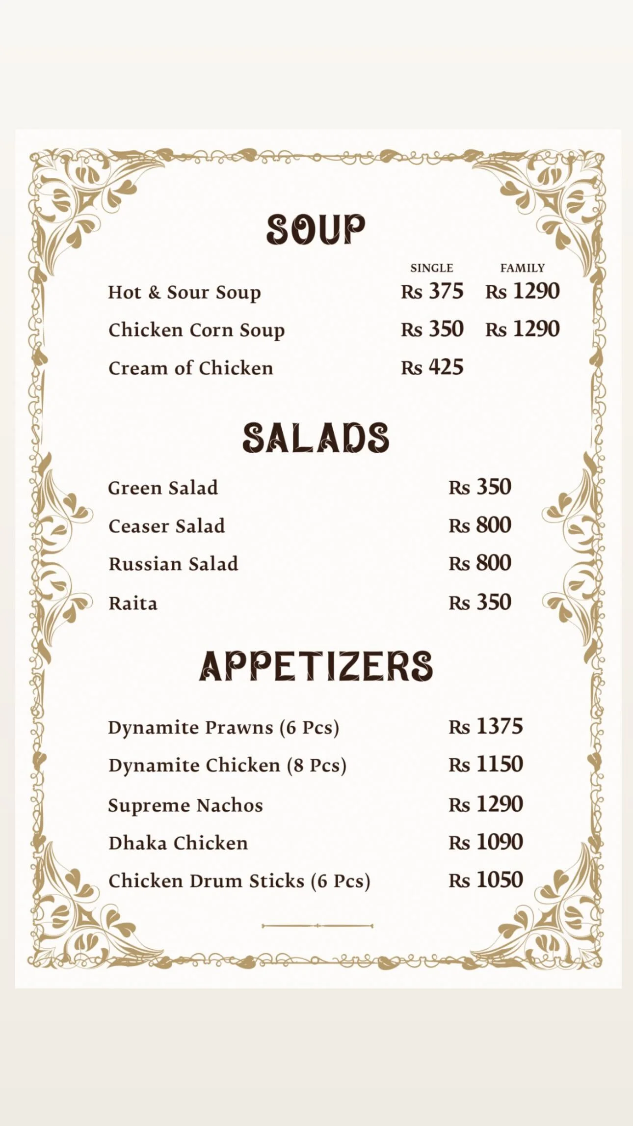 Khan Sahab Restaurant Menu 2