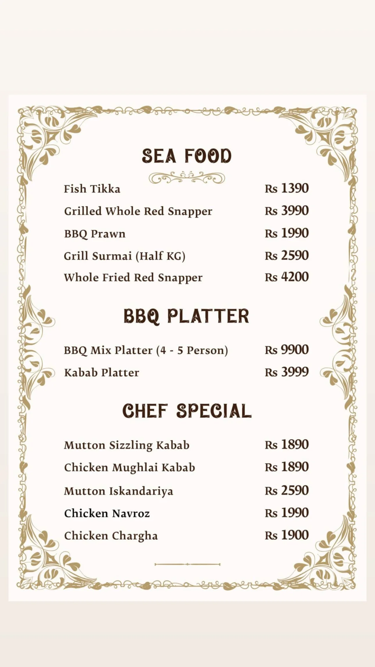 Khan Sahab Restaurant Menu 6