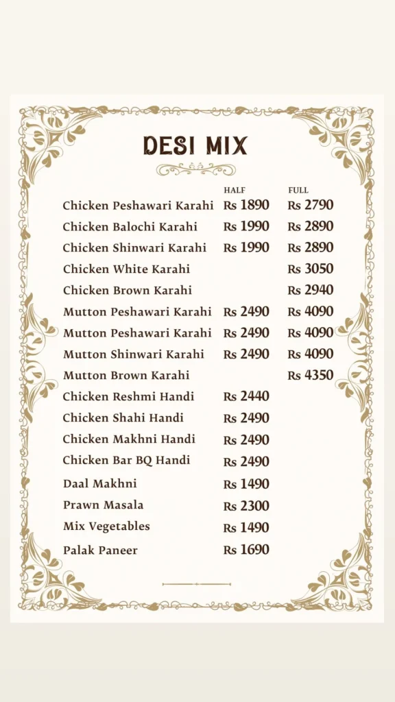 Khan Sahab Restaurant Menu 7