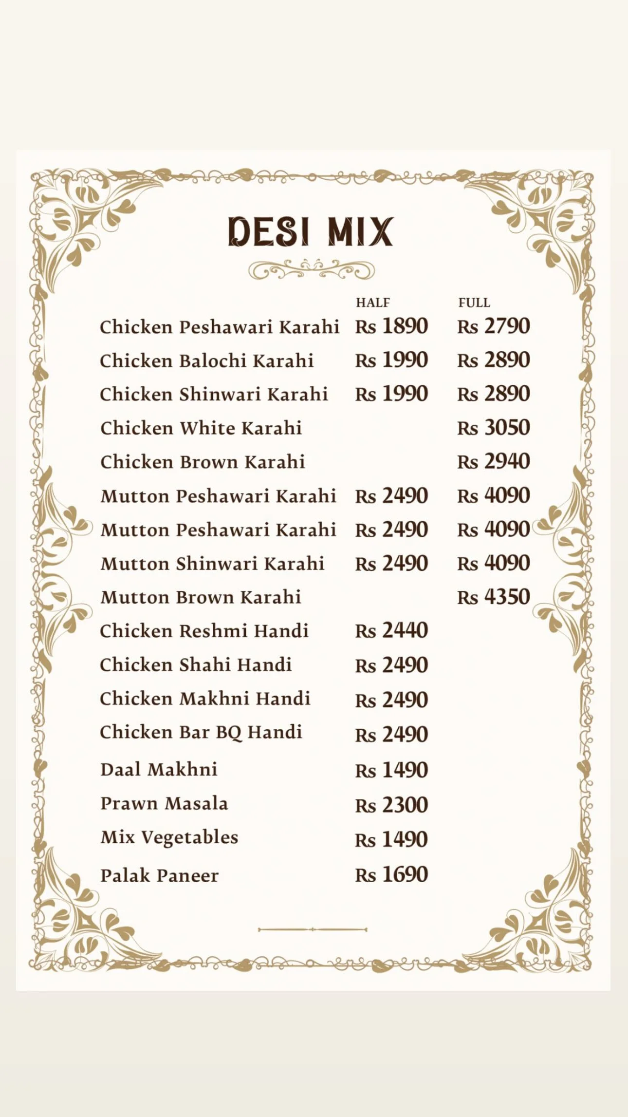 Khan Sahab Restaurant Menu 7