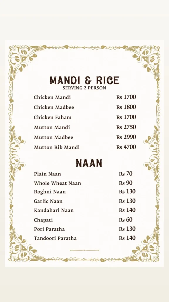 Khan Sahab Restaurant Menu 9