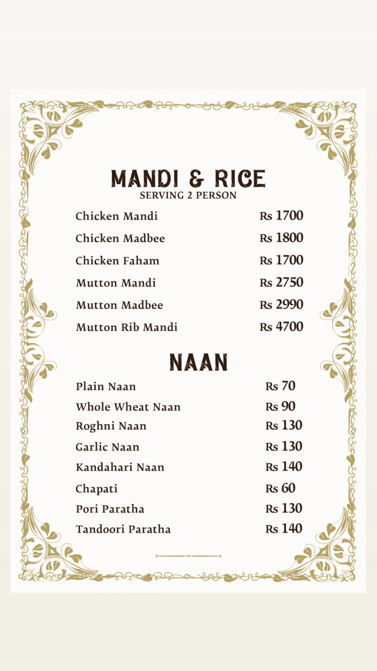 Khan Sahab Restaurant Menu 9