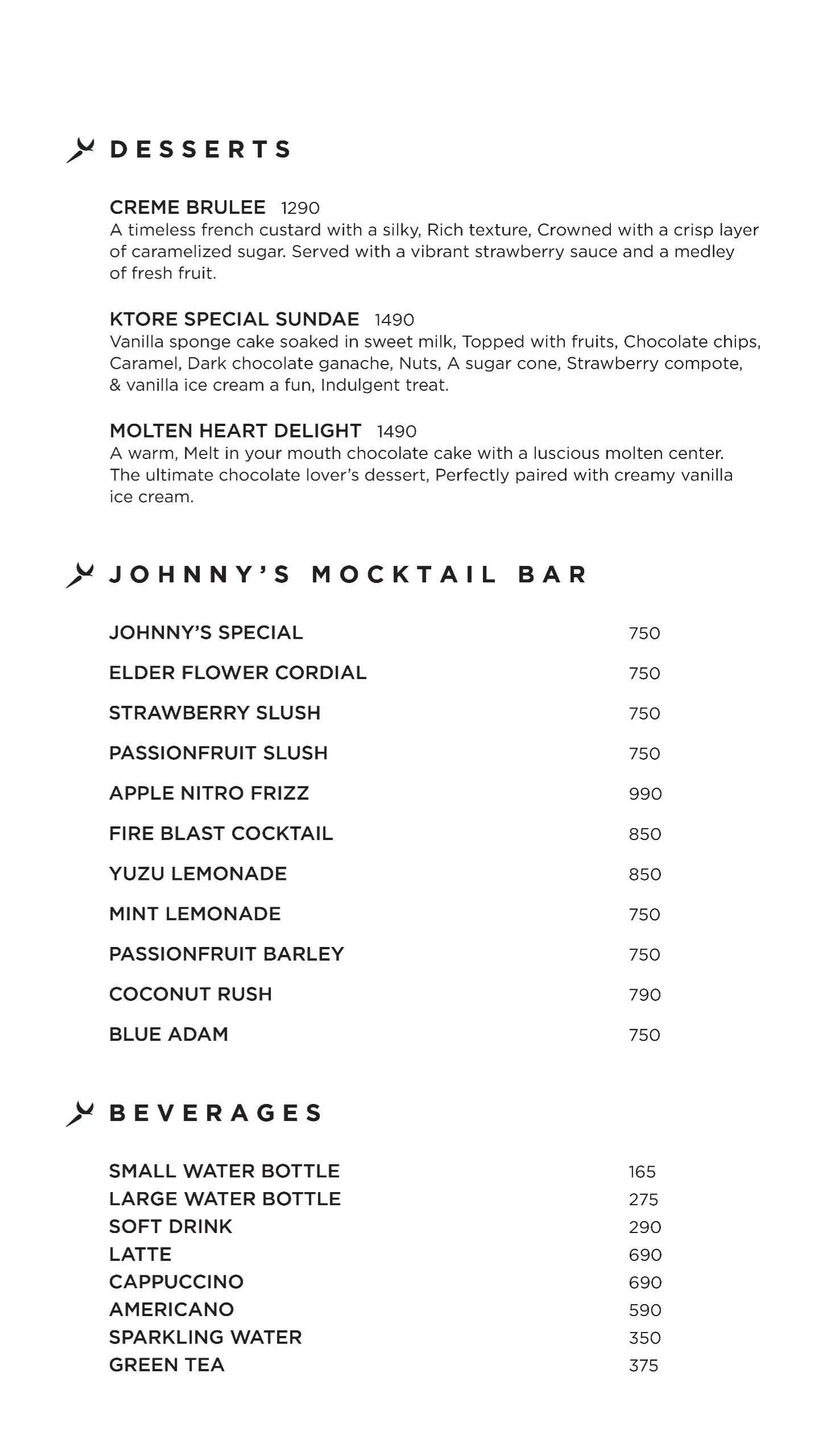 Ktore Menu 5