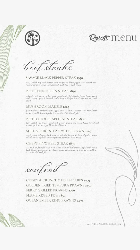 Rosati Bistro Karachi Menu 12