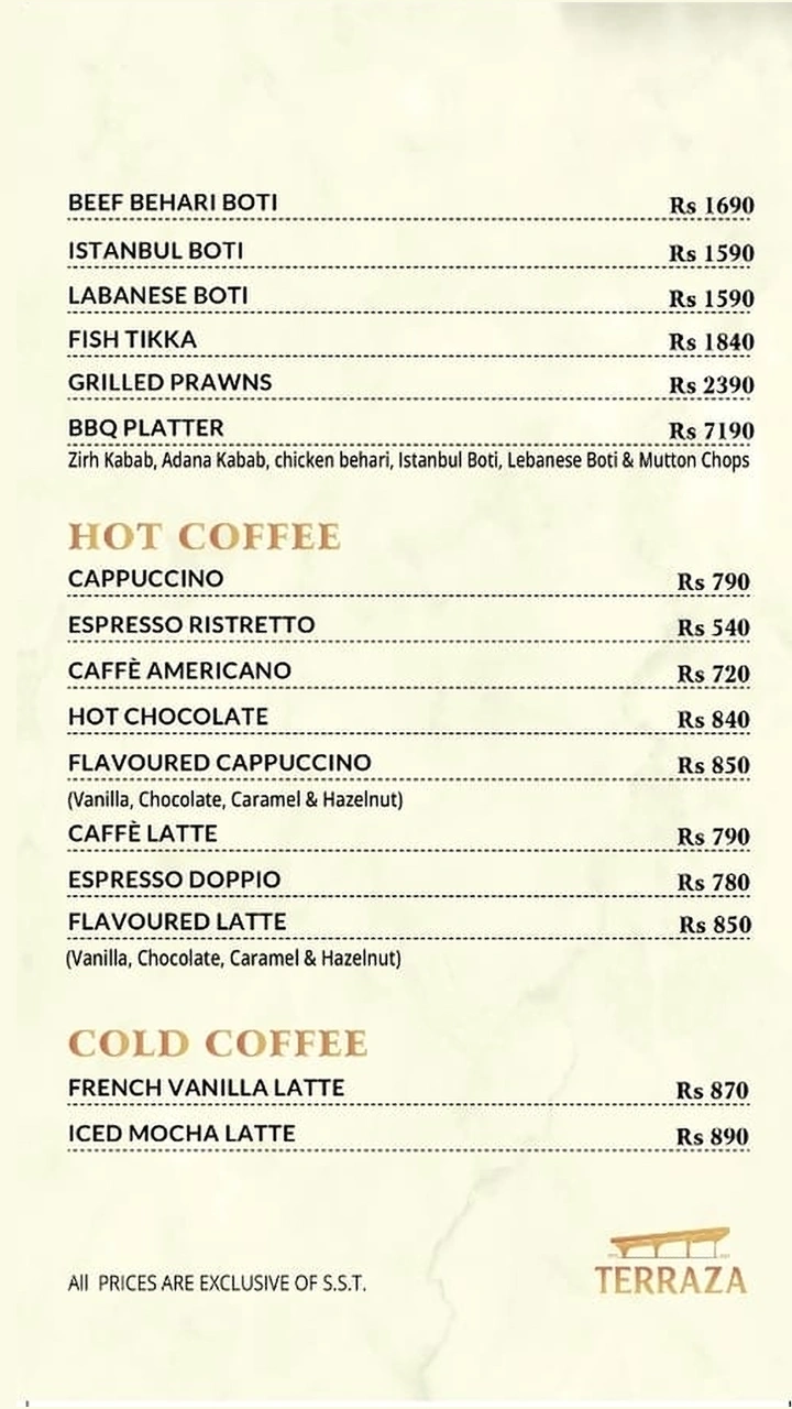 Terraza Karachi Menu 11