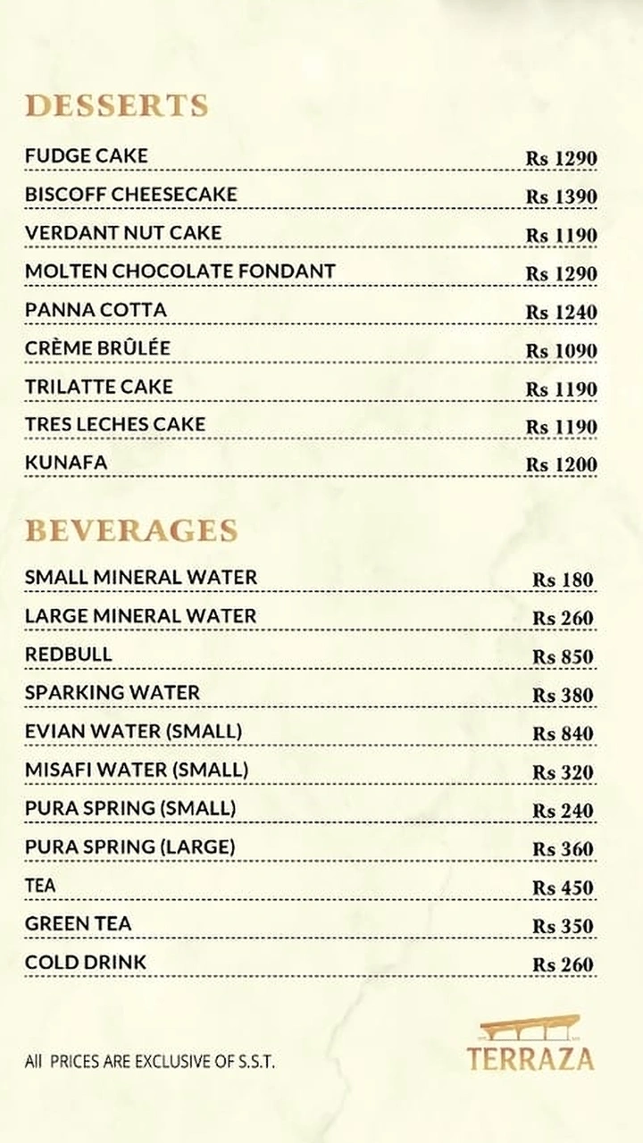 Terraza Karachi Menu 12