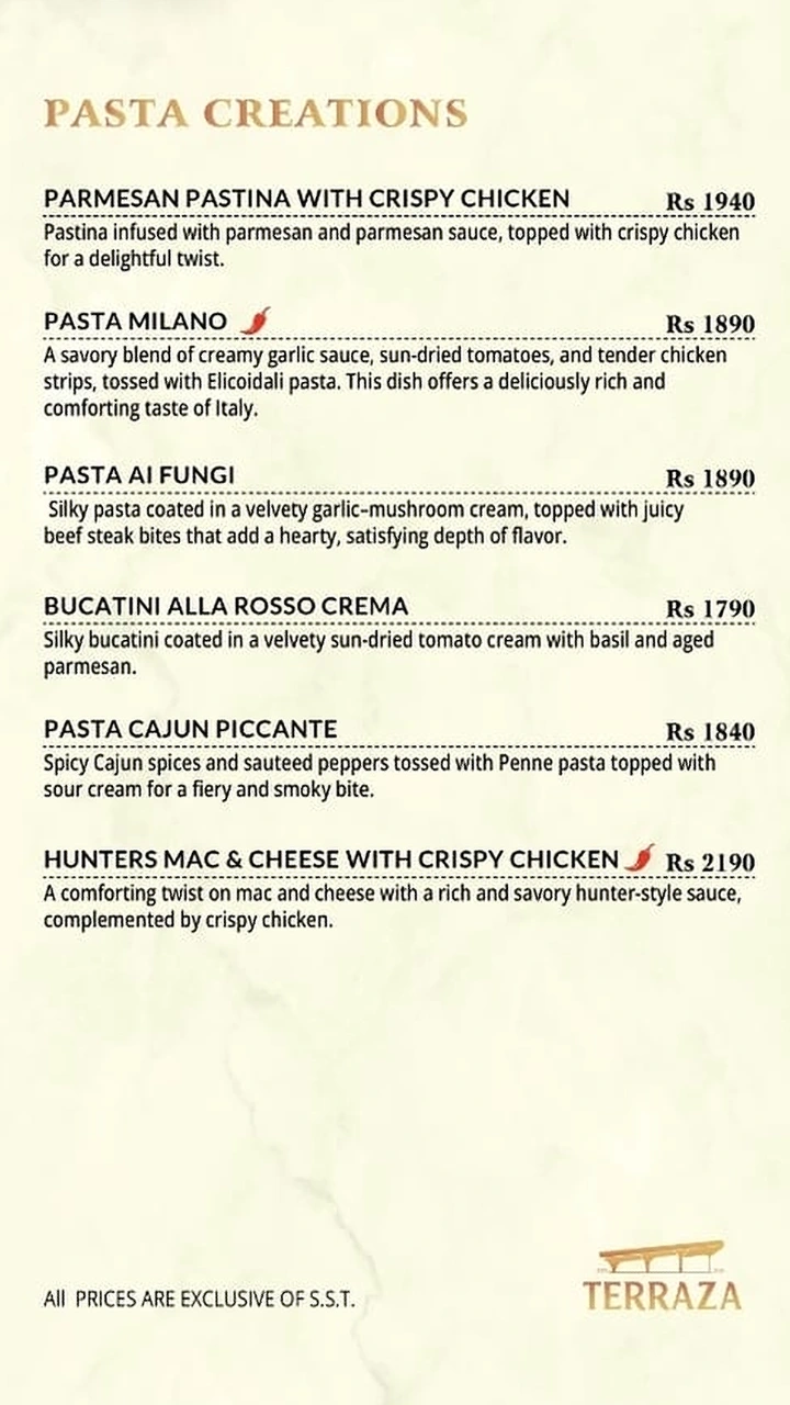 Terraza Karachi Menu 3