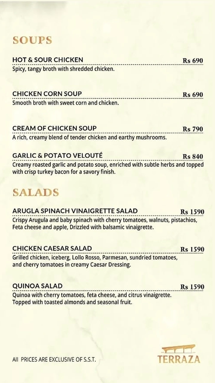 Terraza Karachi Menu 5