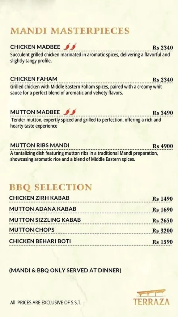 Terraza Karachi Menu 8