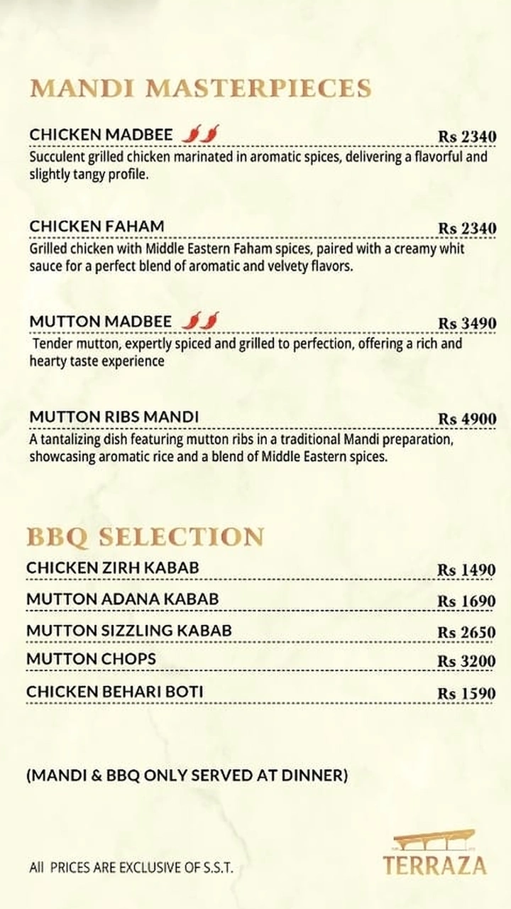 Terraza Karachi Menu 8