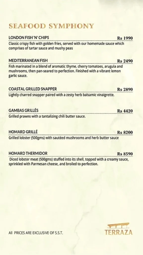 Terraza Karachi Menu 9