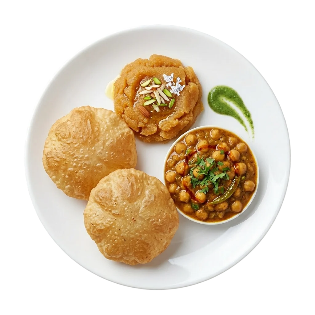 Breakfast - Halva Puri